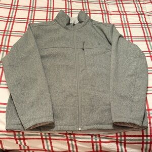 TNF Gray Full-Zip men’s apex bionic shell coat